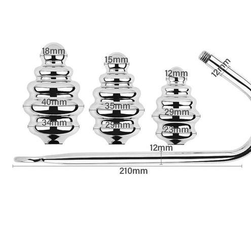 Screw-in GreatBenefit 8826 Hook Anal Ribbed Set 0818